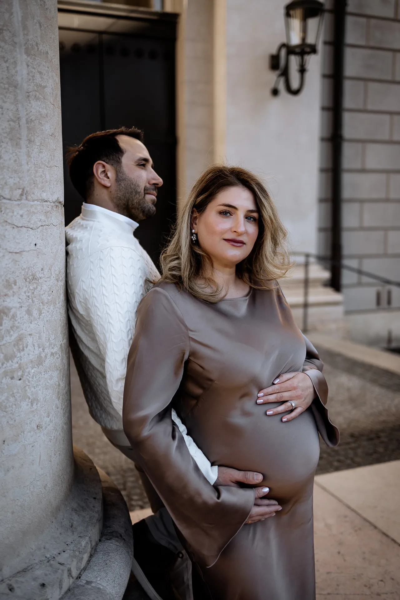 Louisa and Andreas modern editorial maternity session